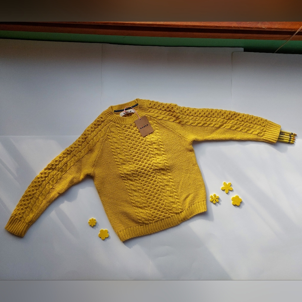 Nwt Mini Boden yellow sweater - Picture 10 of 16